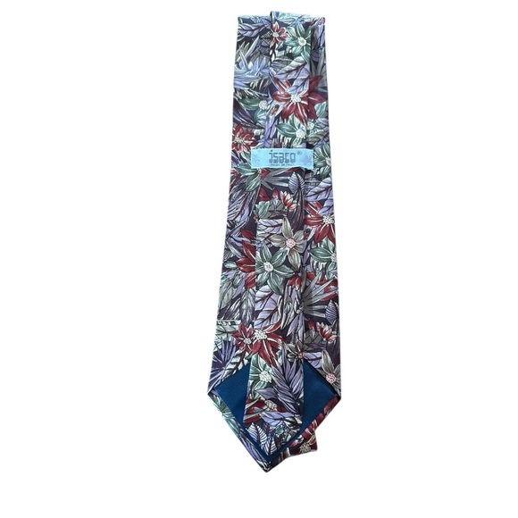 Vintage ISACO Italian 100% Silk Floral Tie Made Italy Botanical 3.5x56 Preppy - Picture 2 of 12